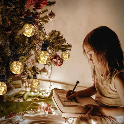 Aigostar - LED Außen dekorační řetěz 10xLED/8m IP44 warm-weiβ