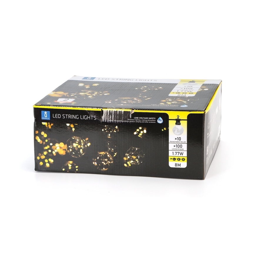 Aigostar - LED Außen dekorační řetěz 10xLED/8m IP44 warm-weiβ