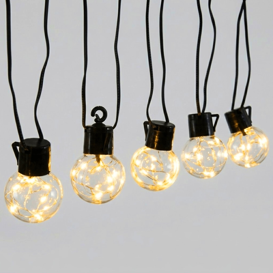 Aigostar - LED-Lichterkette für den Außenbereich, 80 LEDs / 8 Funktionen, 5 m, IP44, warmweiß