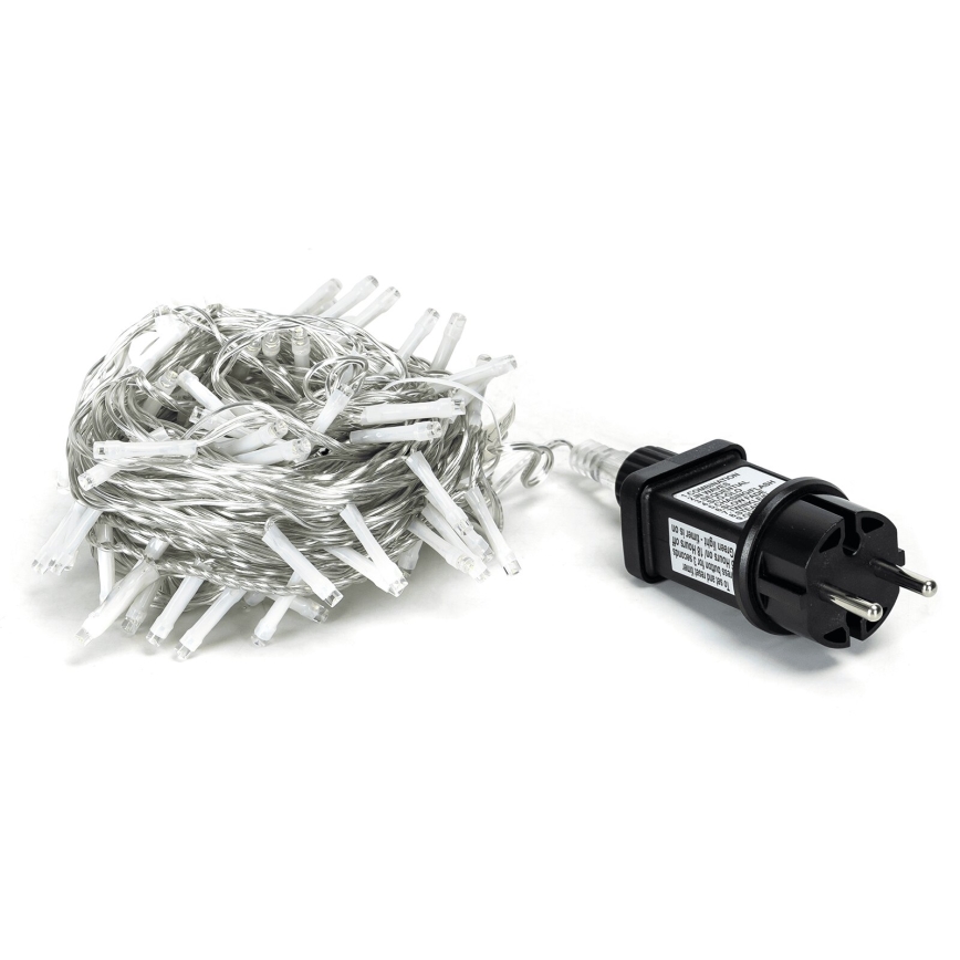 Aigostar - LED-Außen-Lichterkette, 100 LEDs / 8 Funktionen, 13 m, IP44, kaltweiß