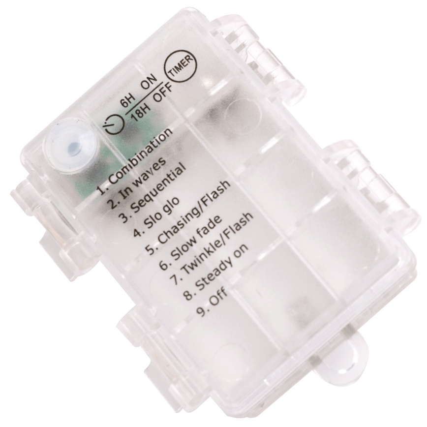 Aigostar -LED Außen-Lichterkette 100xLED/8 Funktionen 3xAA 10,3m IP44 Warmweiß