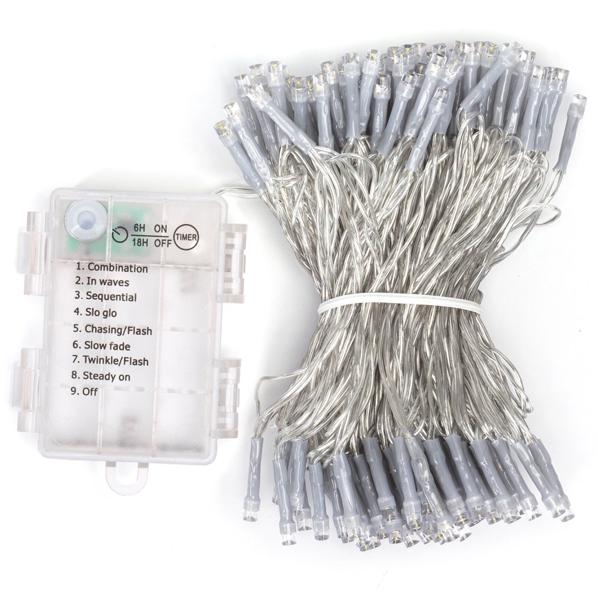 Aigostar -LED Außen-Lichterkette 150xLED/8 Funktionen 3xAA 15,3m IP44 mehrfarbig