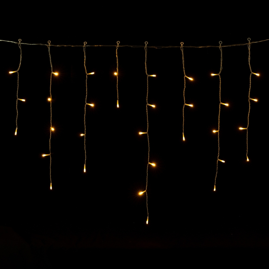 Aigostar - LED-Außen-Weihnachtskette 300xLED/8 Funktionen 3xAA 18x0,6 m IP44 warmweiß