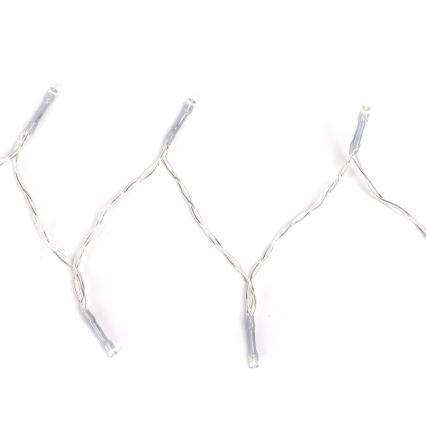 Aigostar - LED-Außen-Lichterkette, 50 LEDs, 8 Funktionen, 3xAA, 5,3 m, IP44, warmweiß