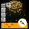 Aigostar - LED-Außen-Lichterkette 500 LEDs/8 Funktionen 50 m IP44 warmweiß