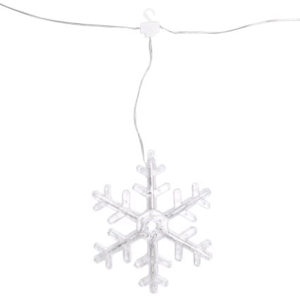 Aigostar - LED-Lichterkette für den Außenbereich 84 LEDs / 8 Funktionen 1,2 x 1 m IP44 kaltweiß Schneeflocken