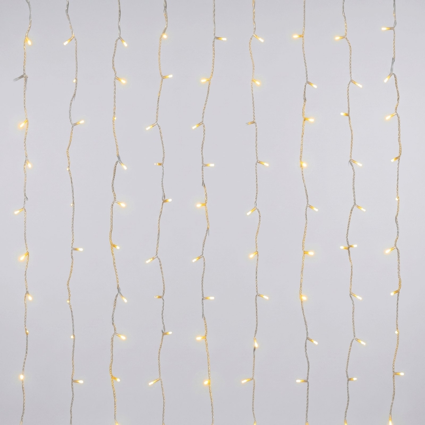 Aigostar - LED Außen-Weihnachtslichterkette 192xLED/8 Funktionen 3xAA 4,5x1,2m IP44 warmweiß