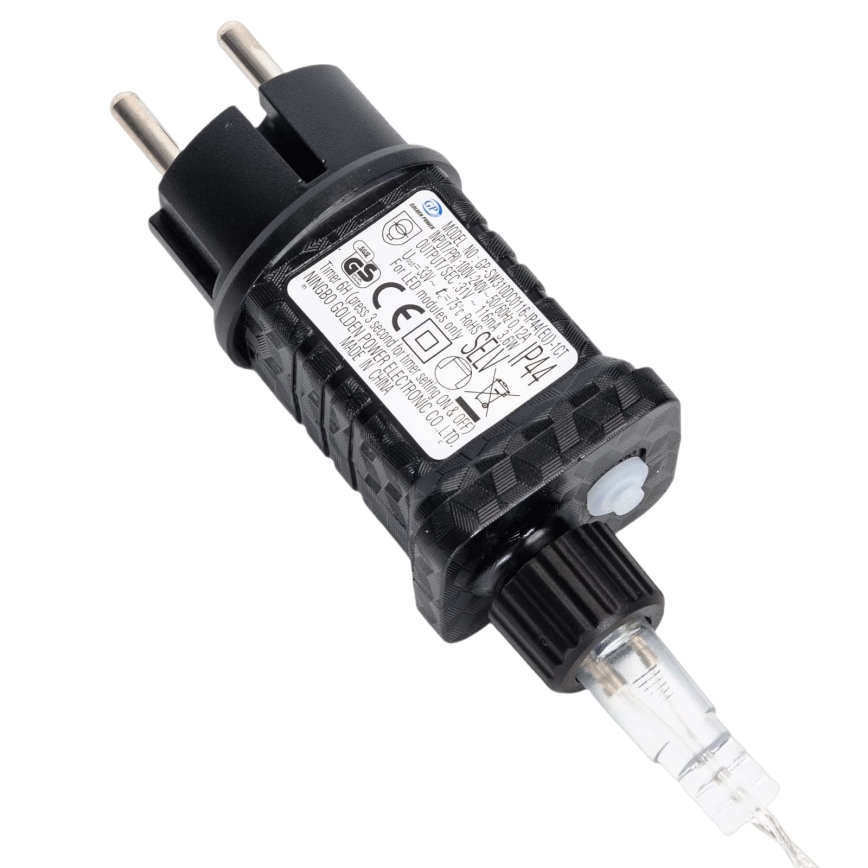 Aigostar - LED-Außen-Weihnachtslichterkette 192xLED/8 Funktionen 4,5x1,2m IP44 kaltweiß