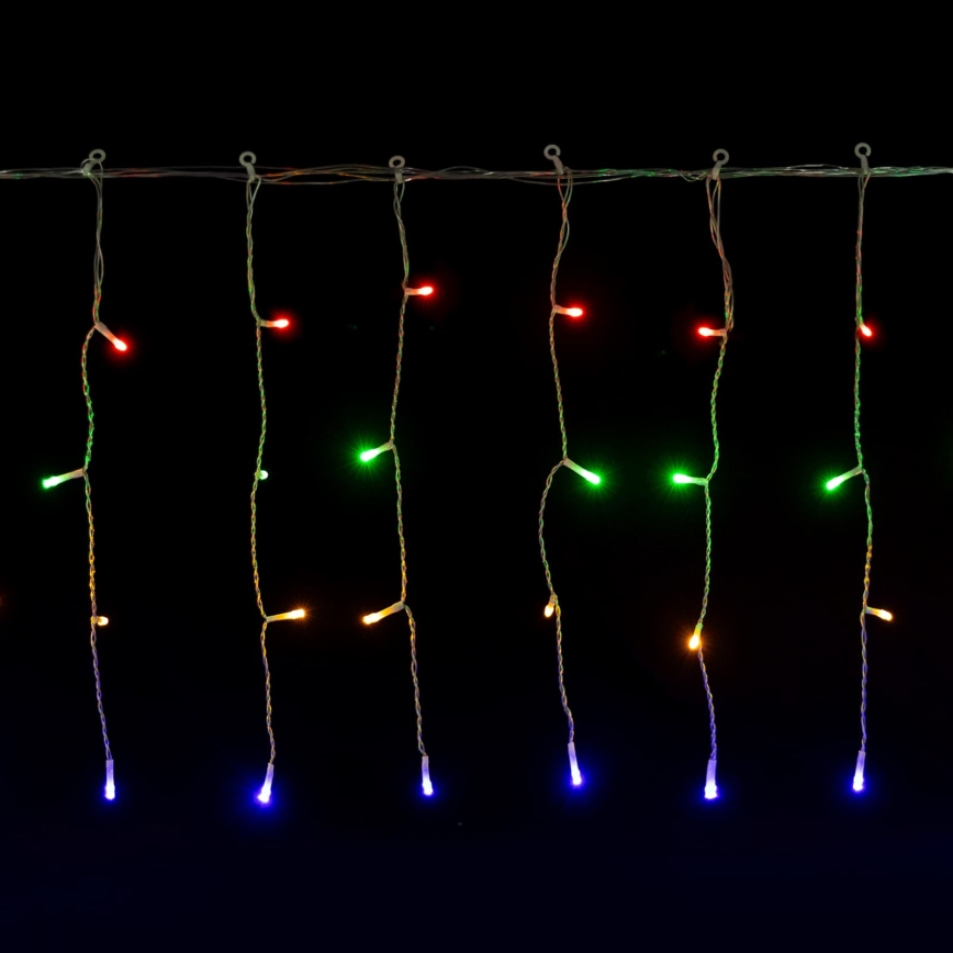 Aigostar - LED-Außen-Weihnachtslichterkette 200 LEDs / 8 Funktionen, 3×AA, 13×0,4 m, IP44, mehrfarbig