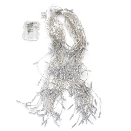Aigostar - LED-Außen-Weihnachtslichterkette 200 LEDs / 8 Funktionen, 3×AA, 13×0,4 m, IP44, mehrfarbig