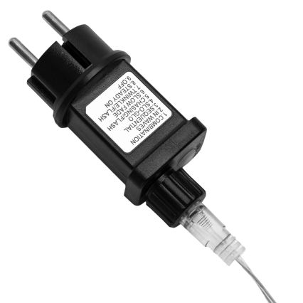 Aigostar - LED Außen-Weihnachts-Lichterkette 600xLED/8 Funktionen 5m IP44 kaltweiß