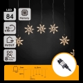 Aigostar - LED-Außen-Weihnachts-Lichterkette 84xLED/8 Funktionen 1,2x1m IP44 warmweiß Schneeflocken