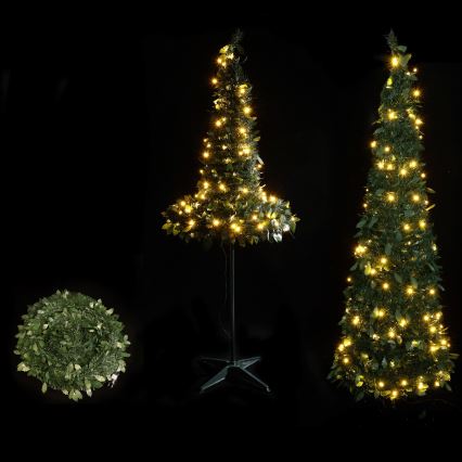 Aigostar - LED-Weihnachtsbaum für draußen, 150 LEDs, 1,8 m, IP44, grün, warmweiß