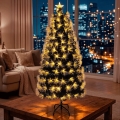Aigostar - LED-Außen-Weihnachtsbaum, 165 LEDs, 8 Funktionen, 1,5 m, IP44, warmweiß