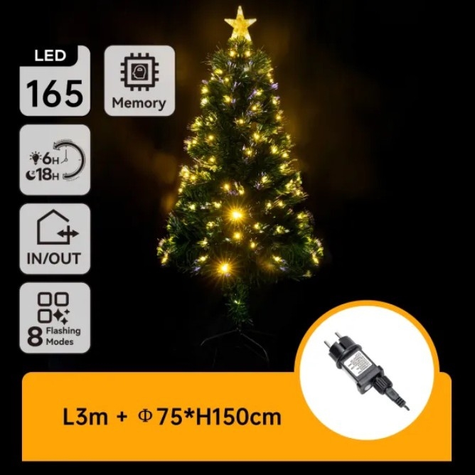 Aigostar - LED-Außen-Weihnachtsbaum LED/6W/230V 150 cm IP44 warmweiß