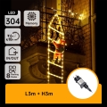 Aigostar - LED-Außen-Weihnachtsbeleuchtung 304xLED/8 Funktionen, 3 m, IP44, warmweiß
