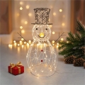 Aigostar - LED-Außen-Weihnachtsdekoration 140xLED/8 Funktionen 0,6m IP44 warmweiß Schneemann