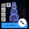 Aigostar - LED-Außen-Weihnachtsdekoration 3,6W/31/230V 6500K 120cm IP44 Schneemann