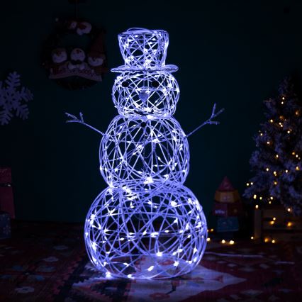Aigostar - LED-Außen-Weihnachtsdekoration 3,6W/31/230V 6500K 120cm IP44 Schneemann