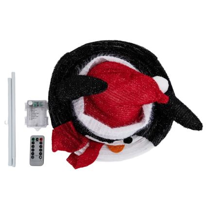 Aigostar - LED-Außen-Weihnachtsdekoration 50xLED/3xAA IP44 Pinguin