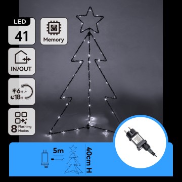 Aigostar - LED Außen-Weihnachtsdekoration LED/3,6W/230V 40 cm IP44 kaltweiß
