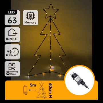 Aigostar - LED-Außen-Weihnachtsdekoration LED/3,6W/230V 60 cm IP44 warmweiß