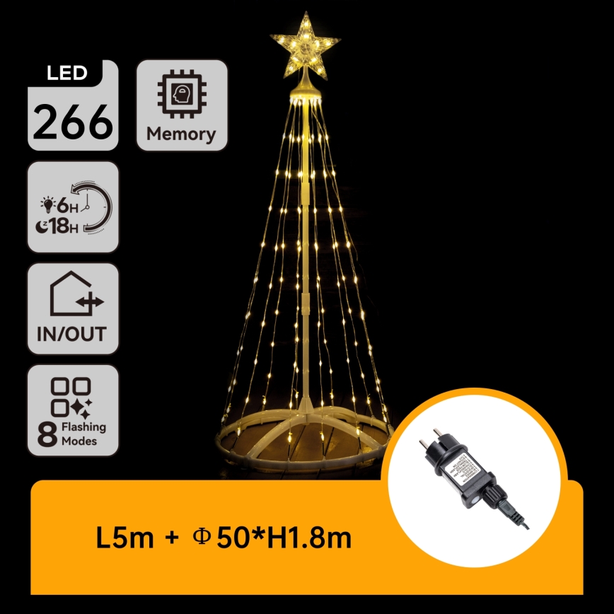 Aigostar - LED-Außen-Weihnachtsdekoration LED/3,6W/31/230V 2700K 180 cm IP44
