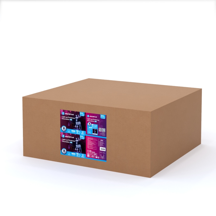 Aigostar - LED-Außen-Weihnachtsdekoration LED/3,6W/31/230V 6500K 120 cm IP44 Rentier