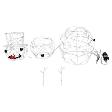 Aigostar - LED-Außen-Weihnachtsdekoration LED/3,6W/31/230V 6500K 60 cm IP44 Schneemann