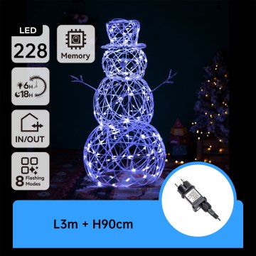Aigostar-LED Außen-Weihnachtsdekoration LED/3,6W/31/230V 6500K 90cm IP44 Schneemann