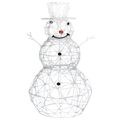 Aigostar-LED Außen-Weihnachtsdekoration LED/3,6W/31/230V 6500K 90cm IP44 Schneemann