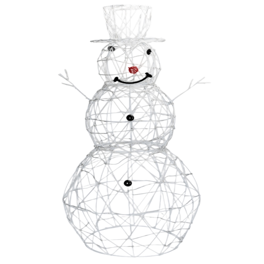 Aigostar-LED Außen-Weihnachtsdekoration LED/3,6W/31/230V 6500K 90cm IP44 Schneemann