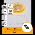 Aigostar - LED-Außen-Weihnachtskette 800 LEDs / 8 Funktionen, 23 m, IP44, warmweiß