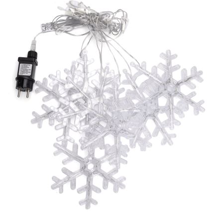 Aigostar - LED-Außen-Weihnachtslichterkette 84 LEDs/8 Funktionen 1,2 x 1 m IP44 warmweiß, mit Schneeflocken