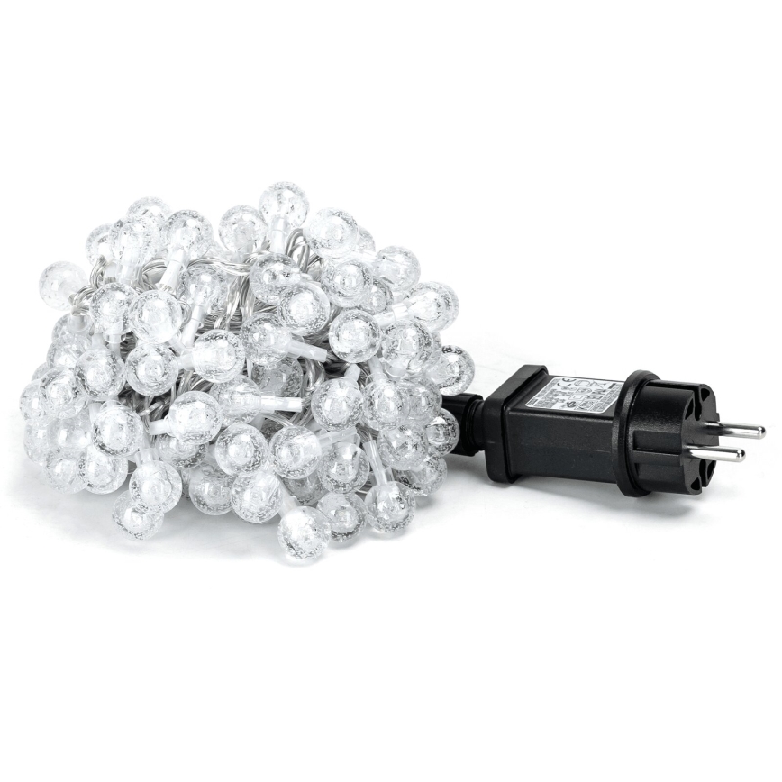 Aigostar - LED-Außen-Weihnachtslichterkette 100 LEDs / 8 Funktionen 13 m IP44 kaltweiß