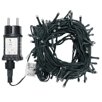 Aigostar - LED-Außen-Weihnachtslichterkette, 100 LEDs, 8 Funktionen, 13 m, IP44, warmweiß