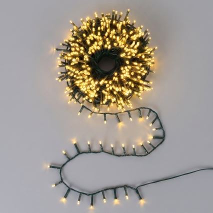 Aigostar - LED-Außen-Weihnachtslichterkette 1000 LEDs/8 Funktionen 23 m IP44 warmweiß