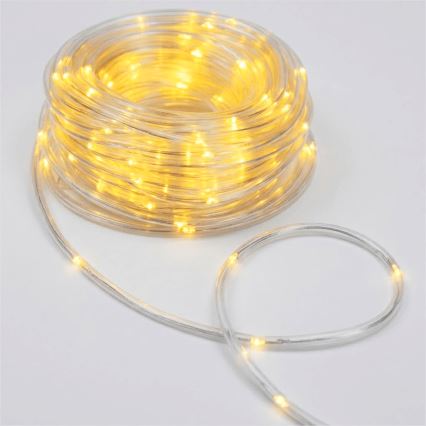 Aigostar - LED Weihnachtslichterkette für den Außenbereich 100xLED/8 Funktionen 3xAA 10,3m IP44 warmweiß