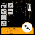 Aigostar - LED-Außen-Weihnachtslichterkette 100xLED/6W/230V/8Funktionen 1,5x1m IP44 warmweiß + Fernbedienung