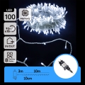 Aigostar - LED-Außen-Weihnachtslichterkette 100xLED/8 Funktionen 13m IP44 kaltweiß