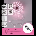 Aigostar - LED-Außen-Weihnachtslichterkette 100xLED/8 Funktionen 13m IP44 rosa