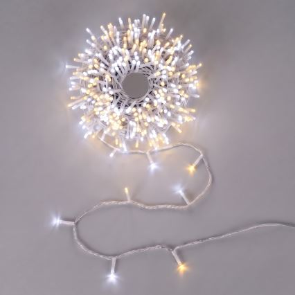 Aigostar - LED-Außen-Weihnachtslichterkette 100xLED/8 Funktionen 13m IP44 warmweiß/kaltweiß