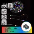 Aigostar-LED Außen-Weihnachtslichterkette 100xLED/8 Funktionen 3xAA 10,3m IP44 mehrfarbig