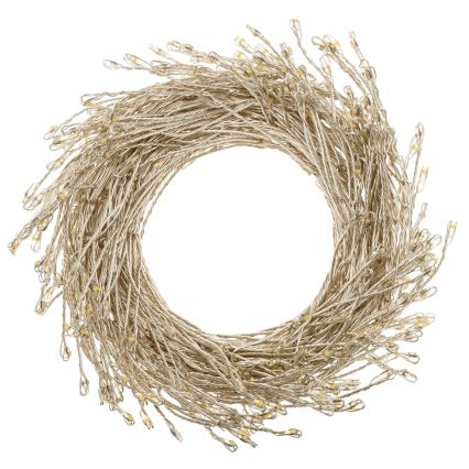 Aigostar - LED-Außen-Weihnachtslichterkette 100xLED/8 Funktionen 3xAA 3,3m IP44 kaltweiß