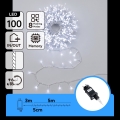 Aigostar - LED-Außen-Weihnachtslichterkette 100xLED/8 Funktionen 5,3m IP44 kaltweiß