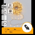 Aigostar - LED Außen-Weihnachtslichterkette 100xLED/8 Funktionen 5,3m IP44 warmweiß