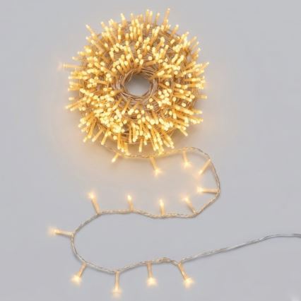 Aigostar - LED Außen-Weihnachtslichterkette 100xLED/8 Funktionen 5,3m IP44 warmweiß