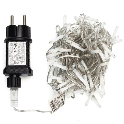 Aigostar - LED Außen-Weihnachtslichterkette 100xLED/8 Funktionen 5,3m IP44 warmweiß