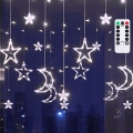 Aigostar - LED Außen-Weihnachtslichterkette 120xLED/6W/230V/8 Funktionen 3x0,6m IP44 kaltweiß + Fernbedienung