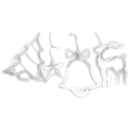 Aigostar - LED-Lichterkette für den Außenbereich 120 LEDs / 8 Funktionen 3 x 0,6 m IP44 kaltweiß + Fernbedienung